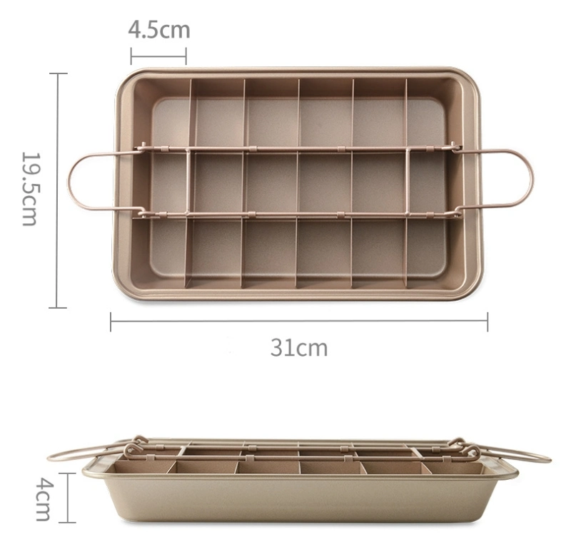 Square Nonstick Cake Mold Thickened Baking Tools Set Brownie Pan