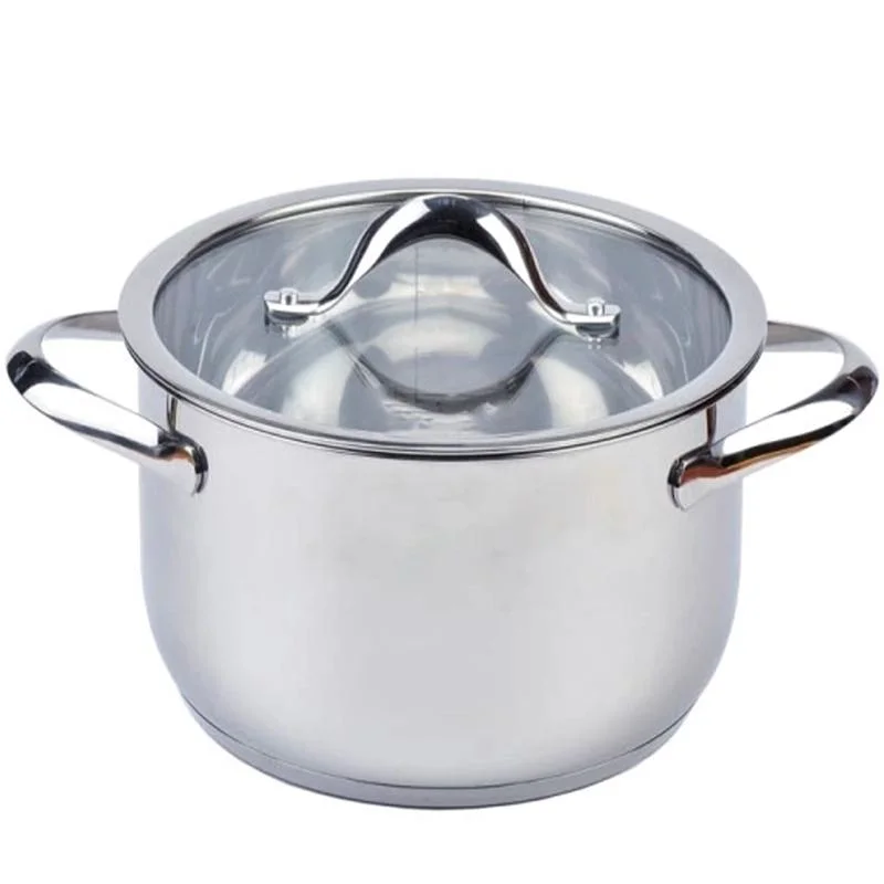 Wholesale Nonstick Kitchenware 12 PCS Stainless Steel Cookware Set Blue Glass Lid Mexico Chile Hot-Sales Cooking Pot Fry Pan