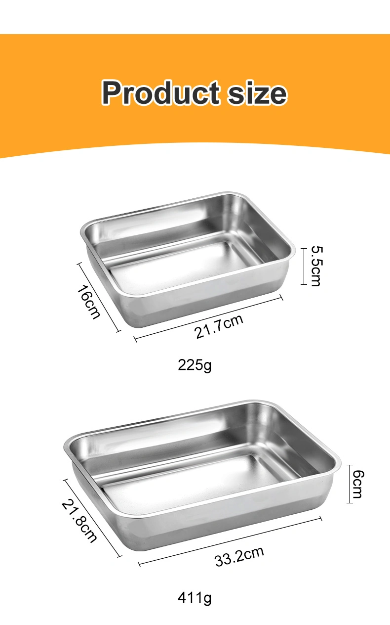 Non Toxic Stainless Steel Tray for Commercial Caterers &amp; Canteens