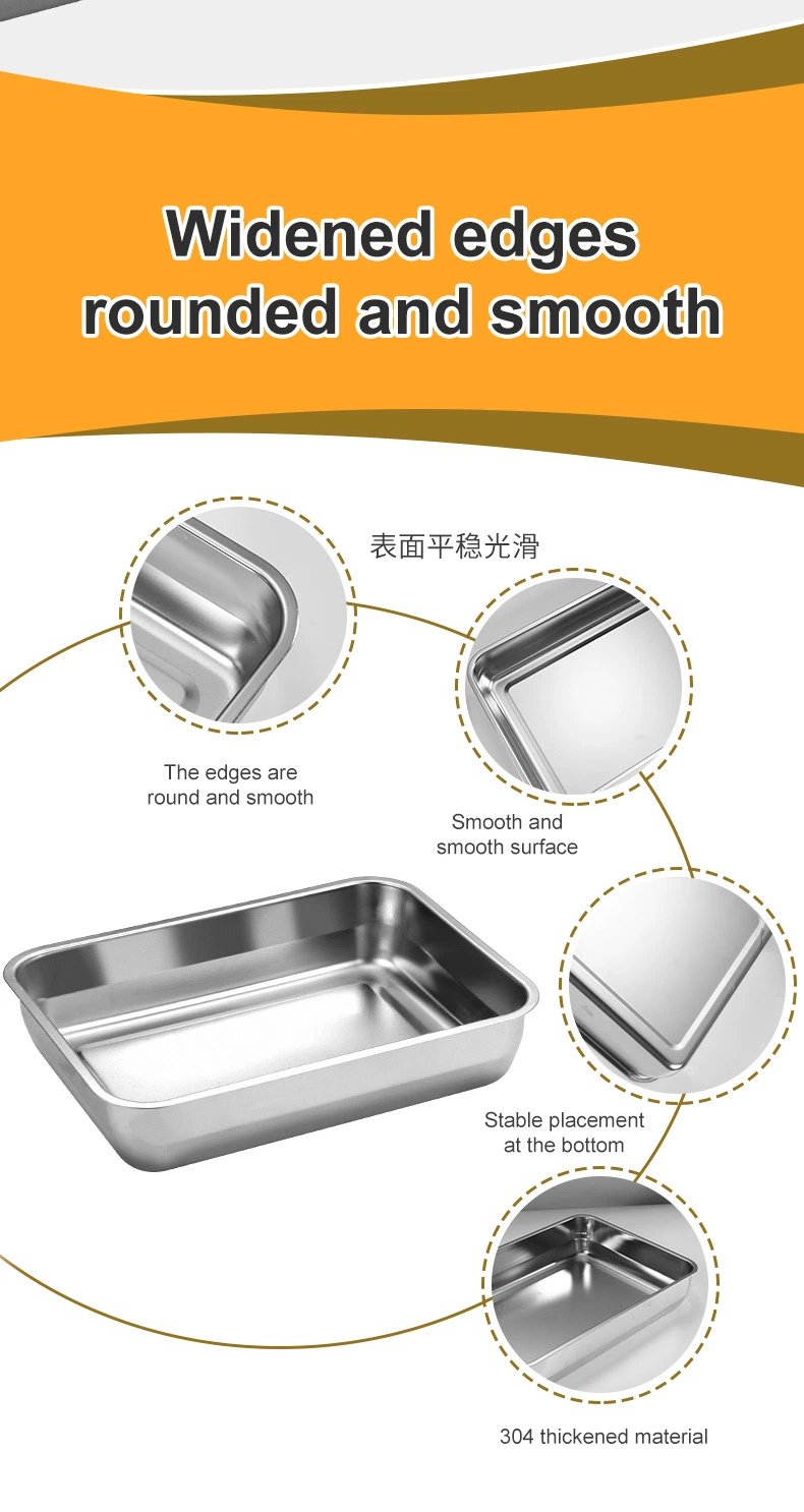 Non Toxic Stainless Steel Tray for Commercial Caterers &amp; Canteens