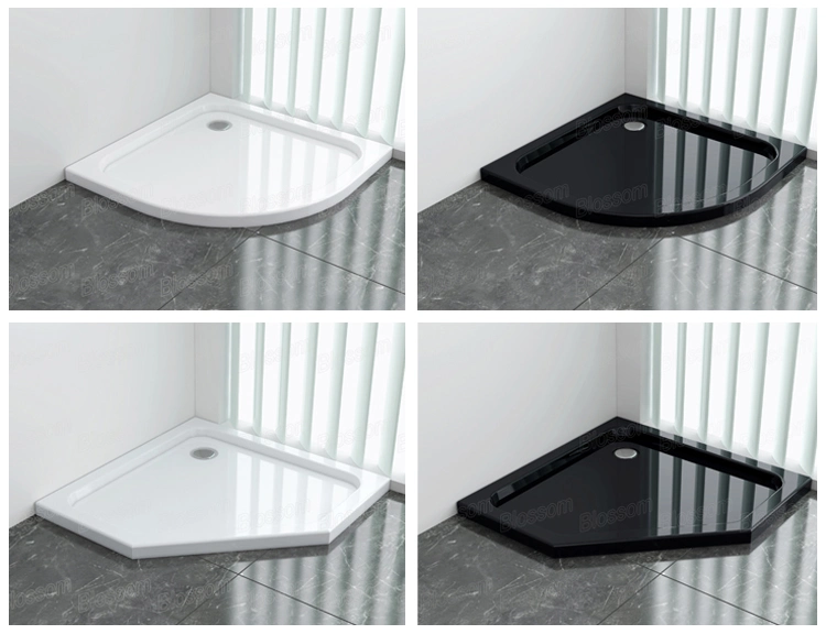 Black Corner Shower Tray Shower Pan for Bathroom Shower Rooms