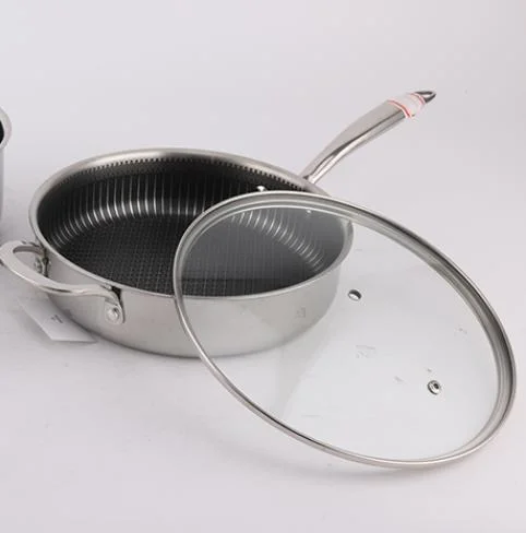 3 Layers Stainless Steel Frypan with No-Stick Coating