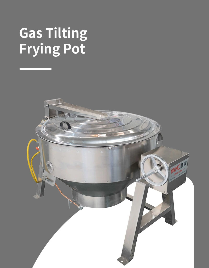 Tilting Planetary Stirring Wok Food Chili Sauce Mixer Automatic Gas Planetary Stirring Jacketed Pot