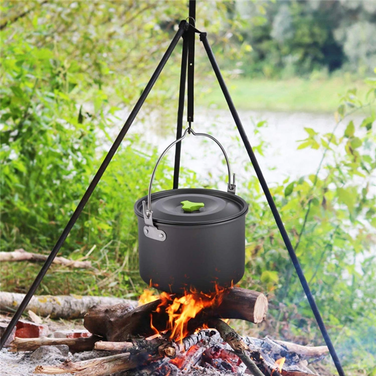 Hot Sale Travel Accessories Kettle Big Pot Non-Stick Pan Folding Cutlery Water Cup Camping Hard Anodized Aluminum Cookware Set