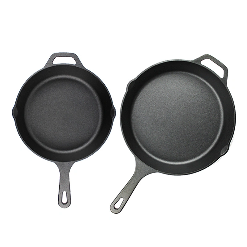 Heat-Resistant Kitchen Pre-Seasoned Anti-Rust Fry Pan Nitriding Cast Iron Skillet Pan