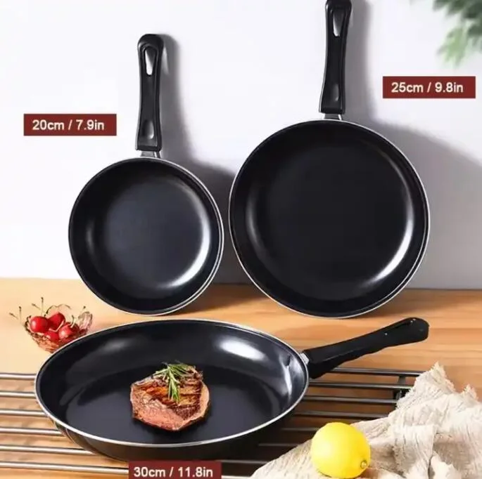 Kitchenware Non Stick Frying Pans Carbon Steel Skillets Pan Egg Frying Pan with Long Handle