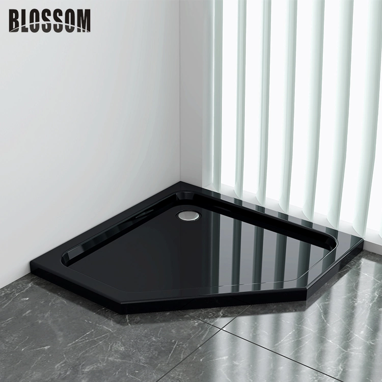 Black Corner Shower Tray Shower Pan for Bathroom Shower Rooms