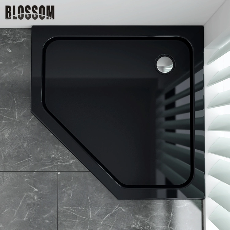 Black Corner Shower Tray Shower Pan for Bathroom Shower Rooms