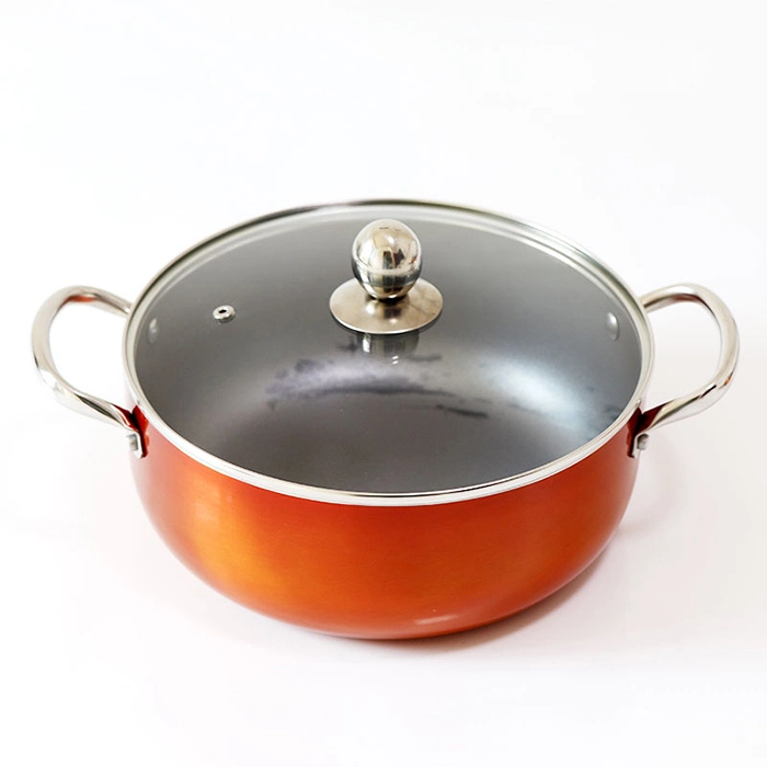 Food Safe Black Nonstick Cookware with Copper Fry Pan Cooking Pots Wok Pan Oil Free Ceramic Induction Casserole