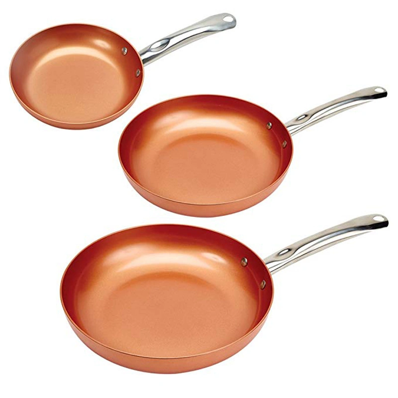 Aluminum Nonstick Ceramic Copper Induction Fry Pan for Chef