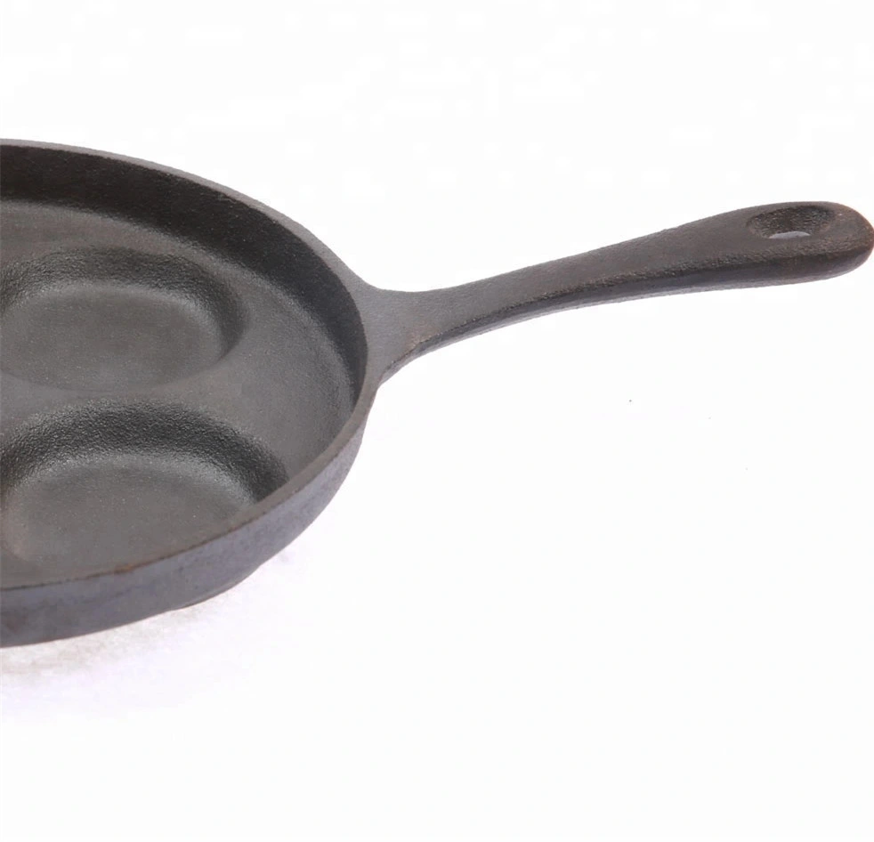 Cast Iron Nonstick 4 Holes Mini Egg Fry Pan Pancake Pan