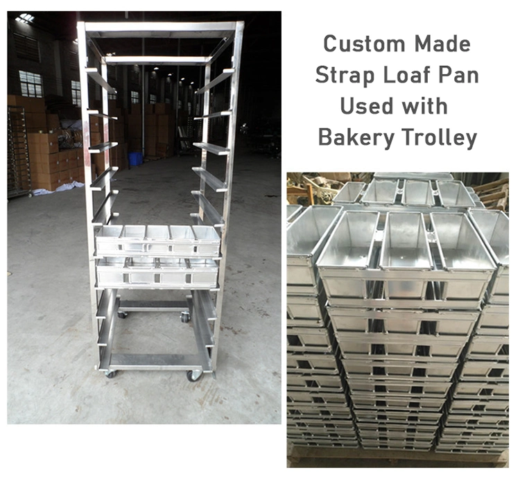 Custom Made Bakeware 5 Cavities Aluminium Alusteel Non Stick Corrugated Toast Sandwich Bread Loaf Baking Pan with Lid