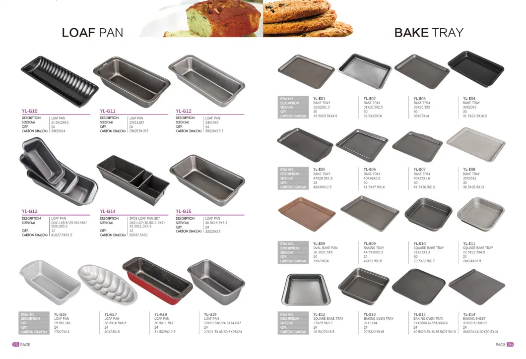 Non Stick Carbon Steel 0.4mm Cake Baking Mold Silver Ceramic Roaster Pan