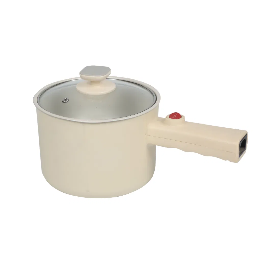 Small Electric Pot, Long Handle, Multifunctional 18cm Diameter Electric Hot Pot, 1.5L New Electric Frying Pan