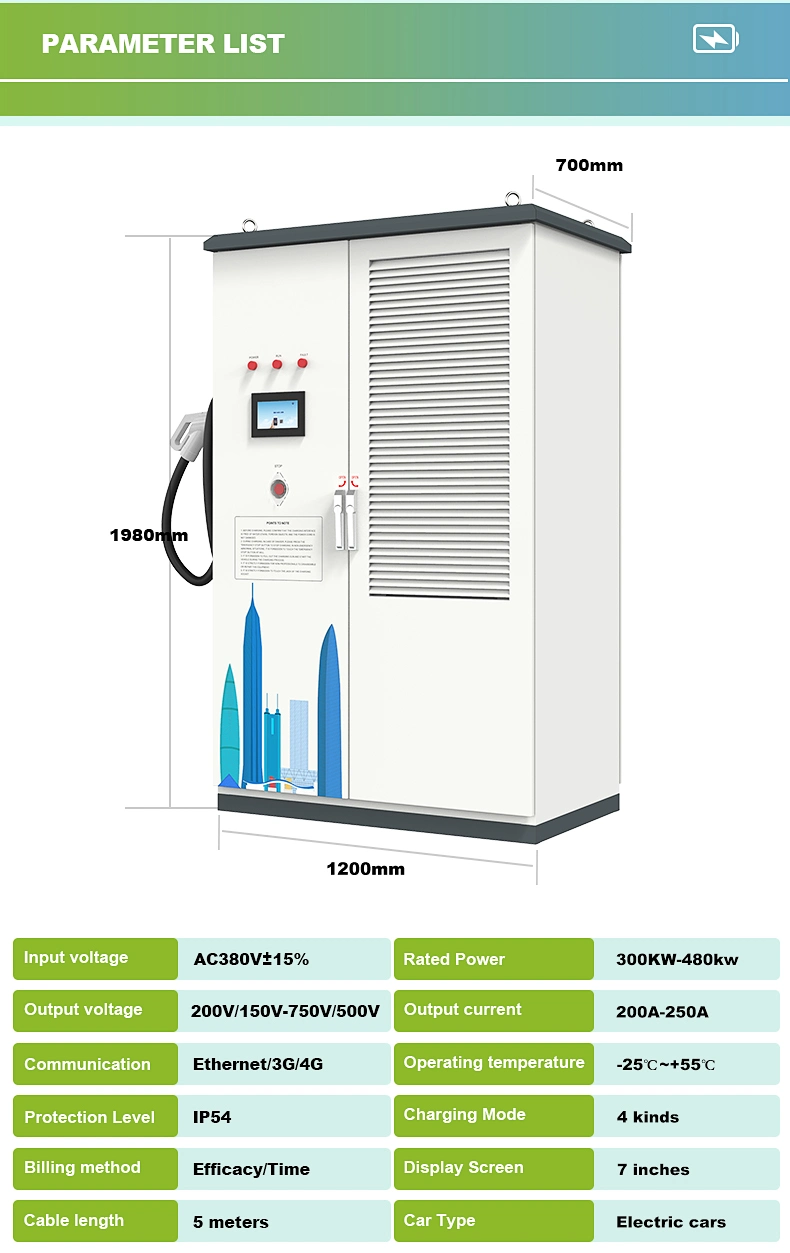 DC Fast EV Charger 360kw Double Guns Electric Vehicle Charging Station