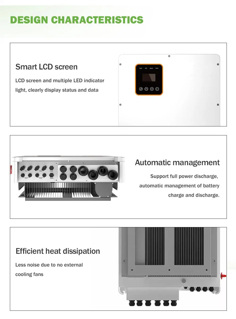 6kw 8kw 10kw 12kw Three Phase off Grid Grid Tie Inverter Solar Hybrid Parallel Solar Inverter