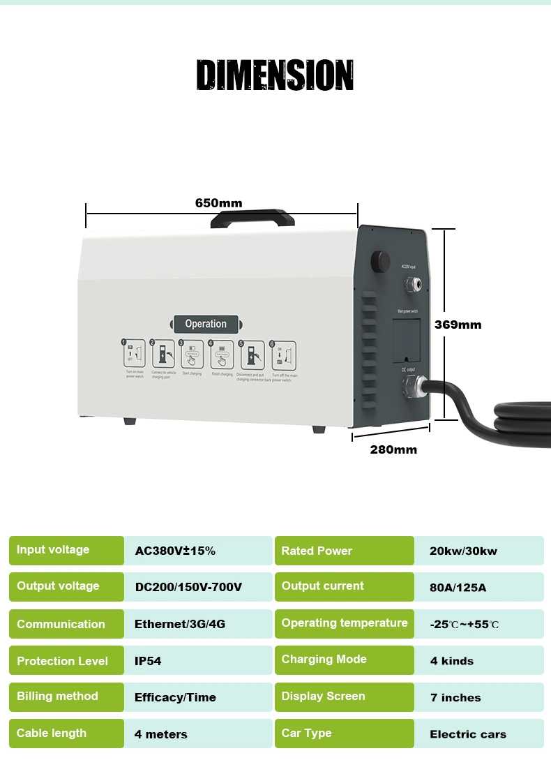 DC 20 Kw Good Price Quick Private Use High Quality Portable Charger