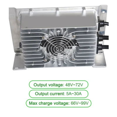 Industrial Standards1,8kw 2kW 48V 60V 72V 99VDC a bordo IP67 Cargador de batería CANbus 25A 110V 220vac