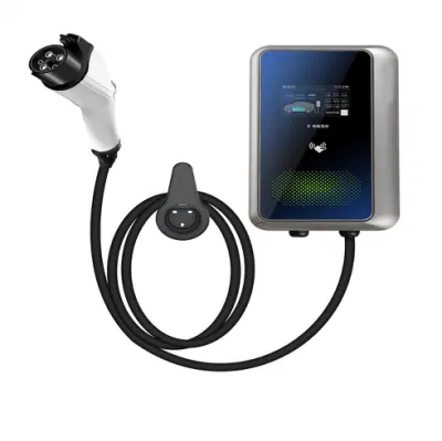 220V 11kW 8 a 48A modo de caja de pared de carga rápida 3 Estación de carga portátil para coche eléctrico EV Cargador con LCD Pantalla