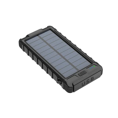 Resistente al agua a los golpes de Energía Solar externo USB cargador de batería Banco Pack con los bancos de potencia portátil de la brújula