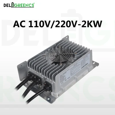 Industrial Standards1,8kw 2kW 48V 60V 72V 99VDC a bordo IP67 Cargador de batería CANbus 25A 110V 220vac