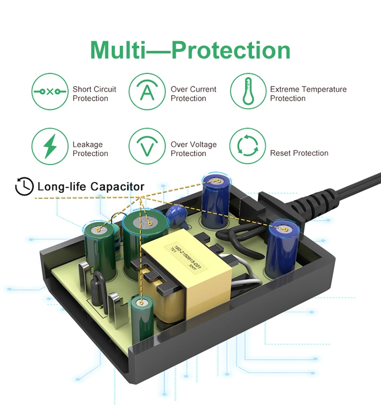 6V 1A Switching Power Supply AC DC Power Adaptor for Digital Blood Pressure En60601 CE GS Ukca SAA C-Tick PSE Kc Kcc UL cUL 12V 100A Power Supply