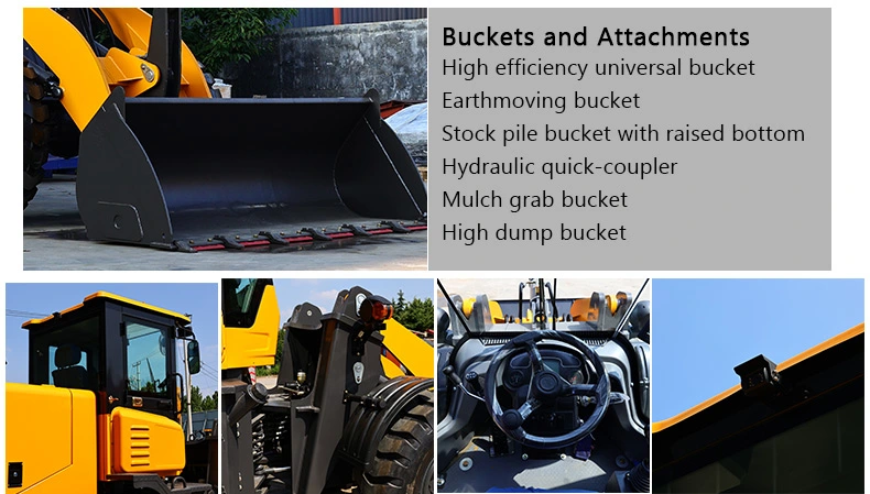 Titan Material Auto Plastic Extrusion Hydraulic Grass Fork International 4WD Diesel Tractor Front End Zl32 Wheel Loader for Sale