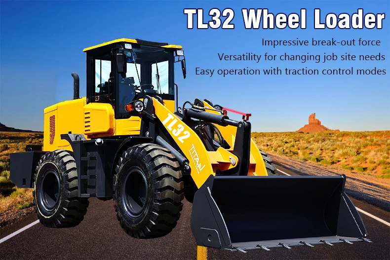 Titan Material Auto Plastic Extrusion Hydraulic Grass Fork International 4WD Diesel Tractor Front End Zl32 Wheel Loader for Sale