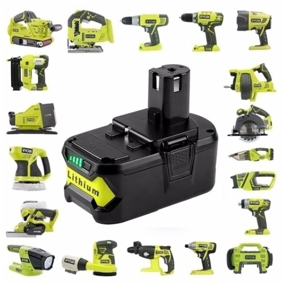 High Capacity Rechargeable Power Tool 5ah 5000mAh for Ryobi Battery 18V Noe+