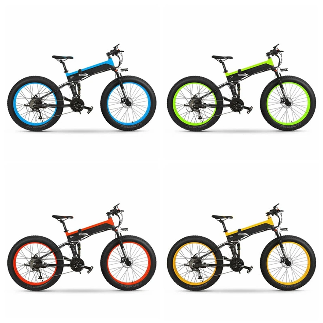 26 Inch Full Suspension Electric Bike Snow Bike with Smart LCD Display