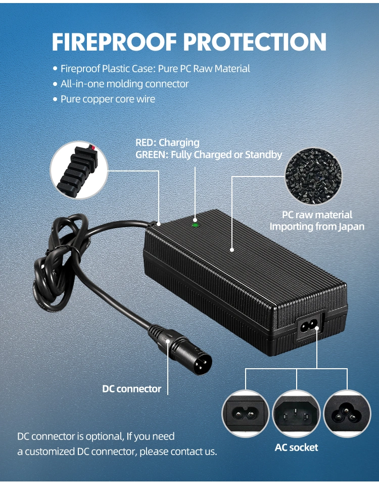 Fuyuang UL GS CE SAA PSE Li-ion Battery Charger for Ebike E-Scooter Drone 1A 2A 3A 4A 5A 10A Lithium Battery Charger 12V