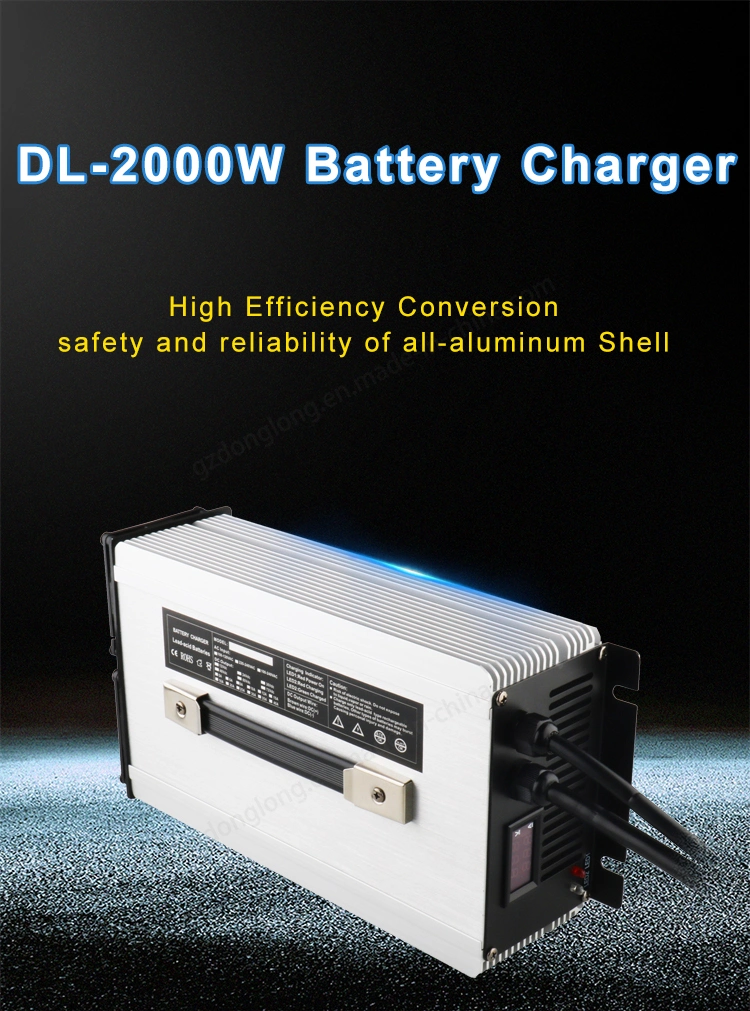 2000W 24V60A Lithium Lead Acid Battery Charger 29.2V 29.4V for Electric Car, Electric Bus, Electric Vehicles