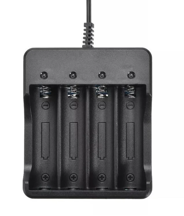 4slot Battery Charger Universal Lithium and NiMH Battery Charger for AA AAA 18650 Batteries