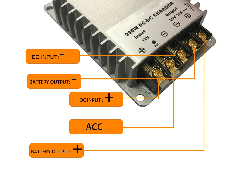 DC to DC Battery Charger 12V to 29.2VDC 24V 28V 10A Step up Booster Charger Lithium Battery Converter Charger Electric Car