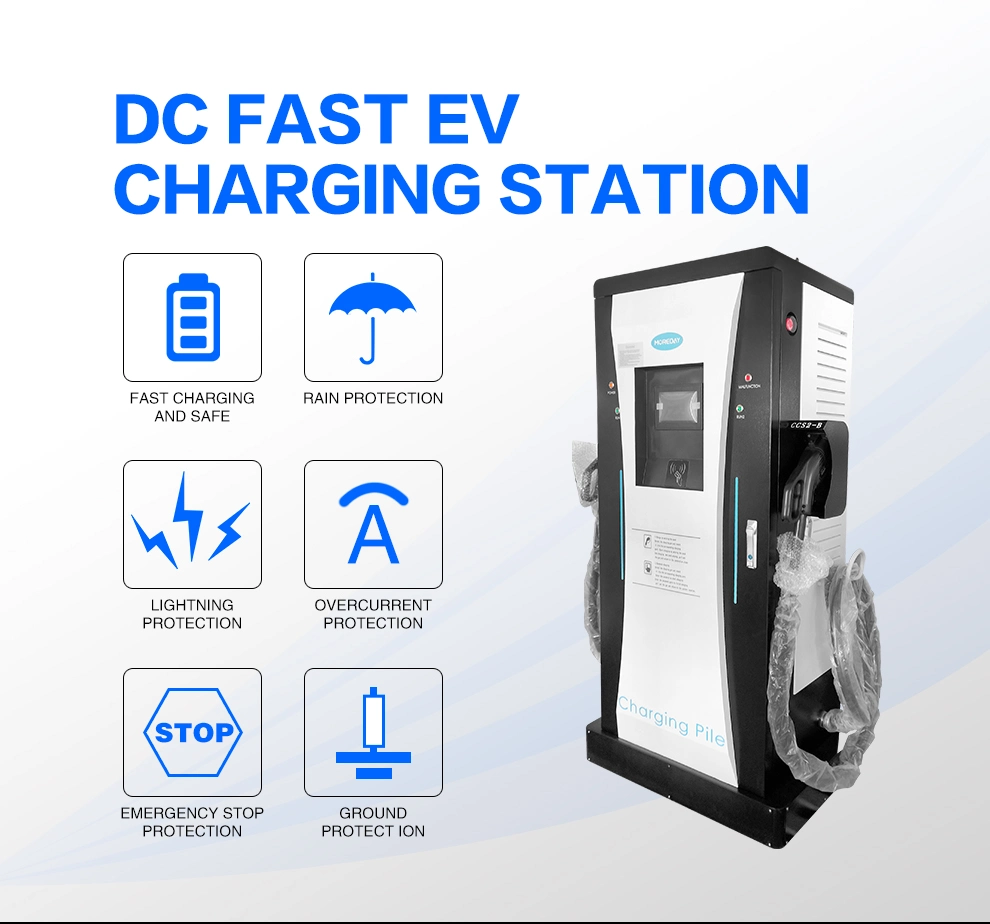 EV Charging Pile 120kw Fast DC CCS Type 2 Vehicle Smart Bus Ocpp EV Charge Electric Car 60kw Charging Station