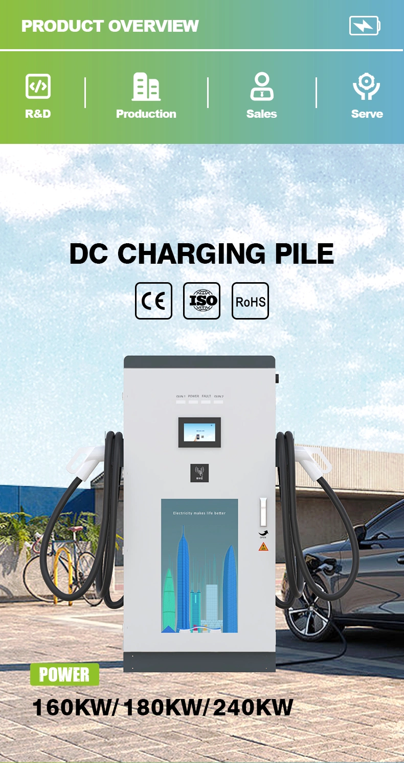 DC EV Charger Manufacturers 30/60/80/120/240kw Charger Station Public Floor Mounted Charging Pile for Electric Vehicle