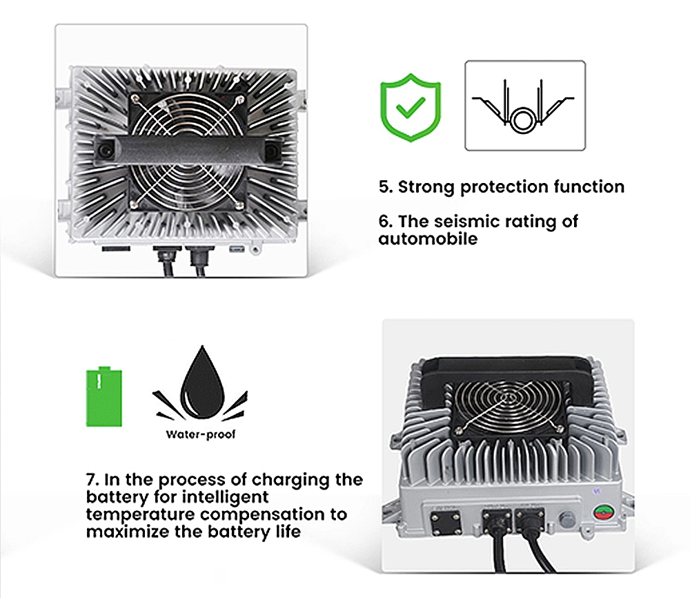 3.3kw 6.6kw Deligreen Charger 72V96V120V144V164V288V Lipo, Life, Limn Lead Acid Battery Chargers for Electric Car Forklift Bus