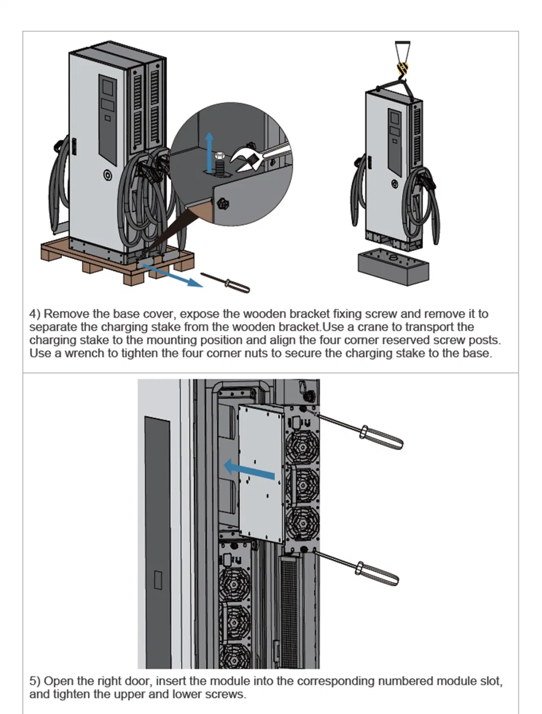 Soonplus Electric Vehicle Bus Charging Station with CCS Combo Connector 60kw EV Charger