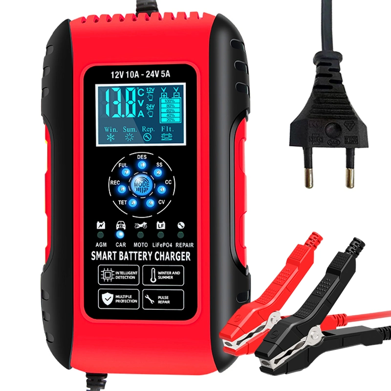 12V 10A Automatic Smart Products 24 Volt 5A Motorcycle Car Battery Charger