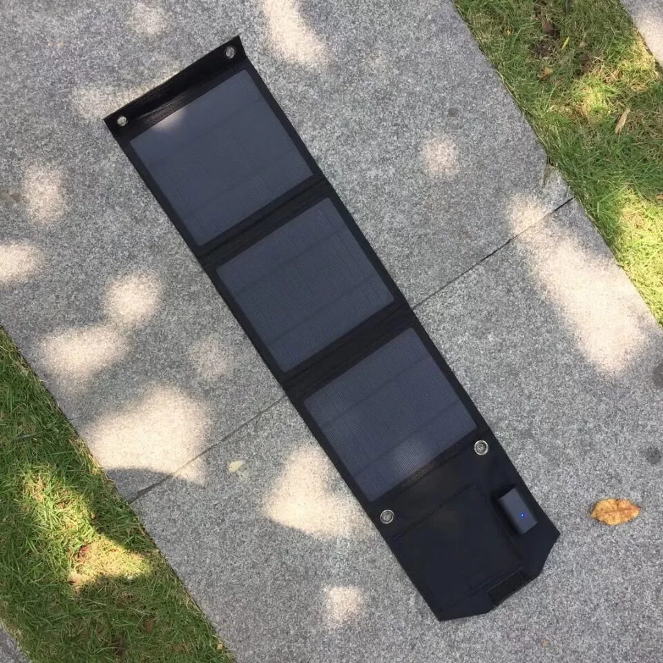 15W Foldable Solar Panel USB Portable Mobile Phone Car Battery Folding Solar Charger Agent Price