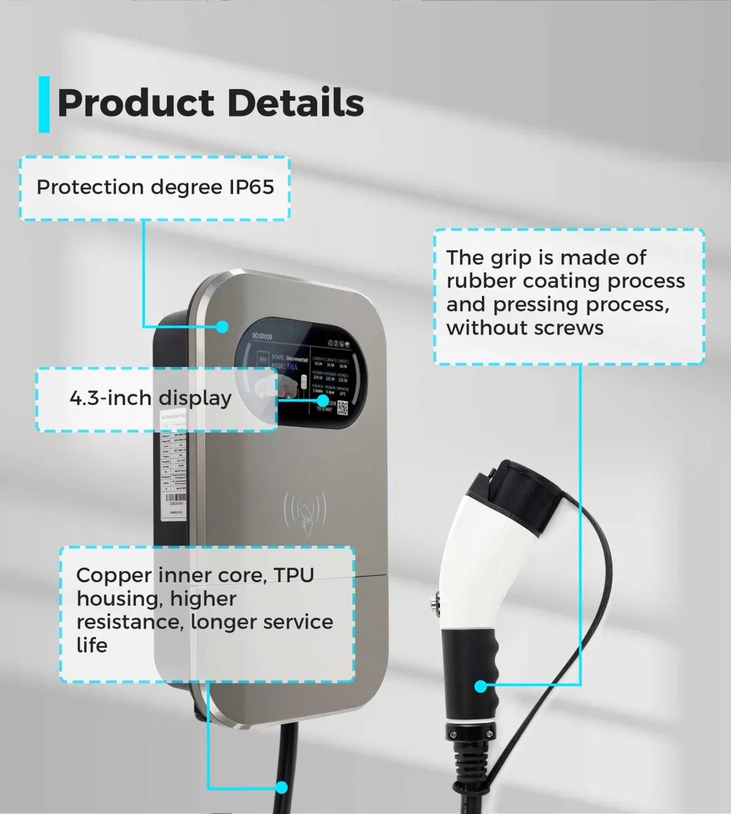 11kw 16A Type 2 Electric Vehicle Charger Electric Car Battery Charger