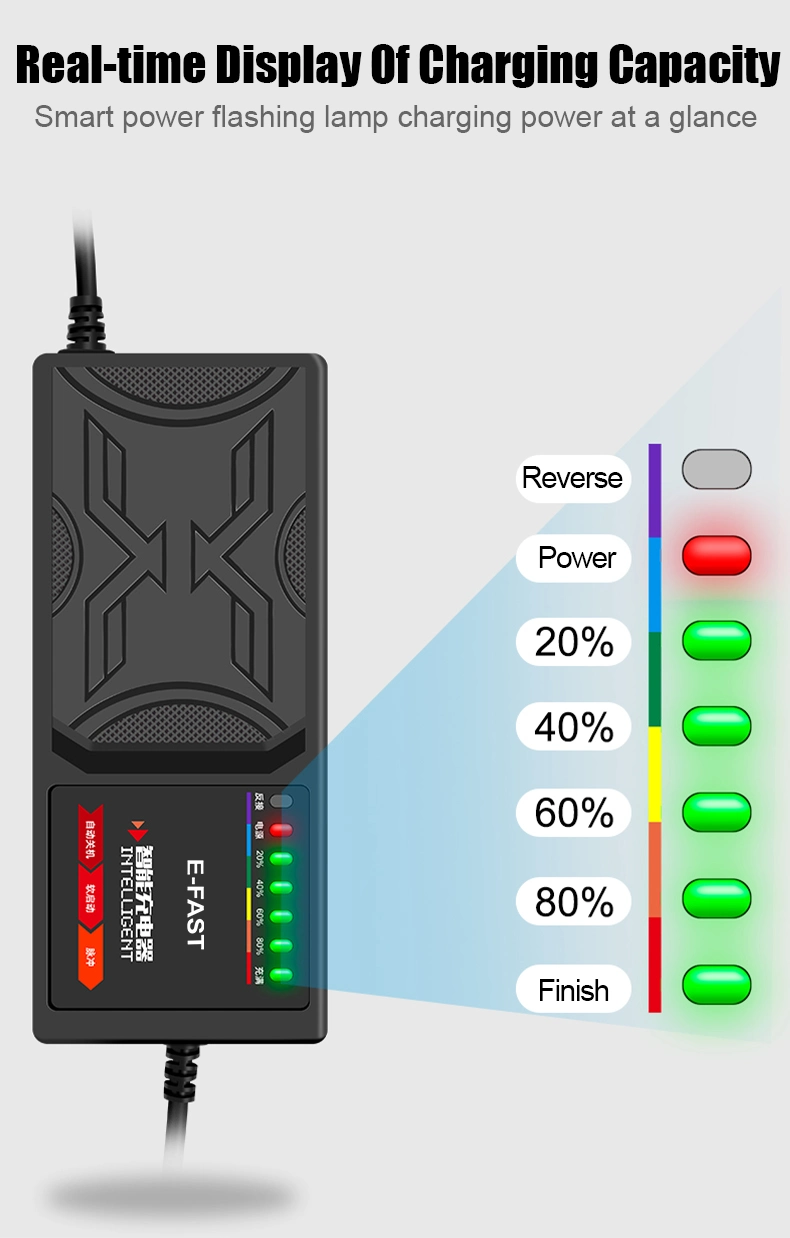 72V30ah Battery Charger Electric Bicycle Bike Charger for Lead-Acid Battery