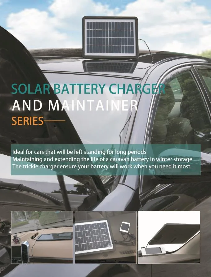 2.7W Solar Panel Automatic Car Battery Charger