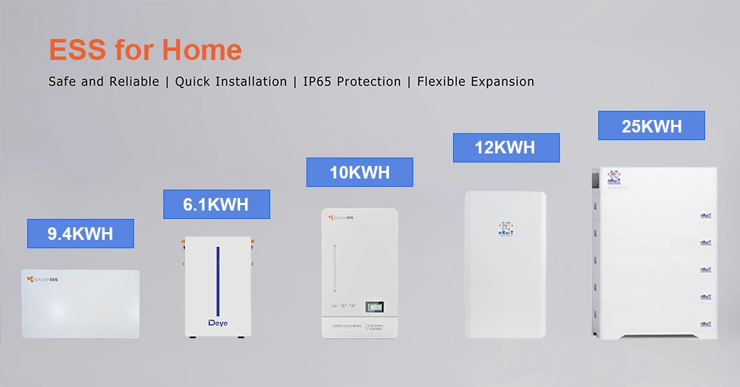 Sunlink Solar Energy Storage System 14kwh Powerwall 15kwh Power Bank LiFePO4 51.2V 280ah 304ah Wall Mounted Low Voltage Lithium Battery