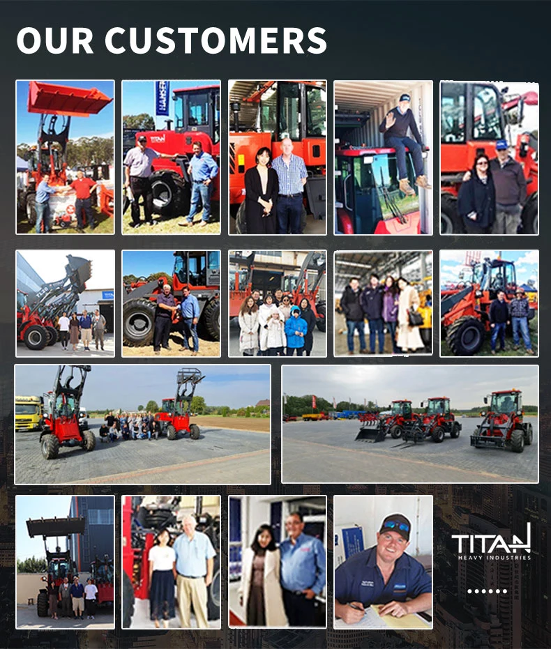 Titan Material Auto Plastic Extrusion Hydraulic Grass Fork International 4WD Diesel Tractor Front End Zl32 Wheel Loader for Sale