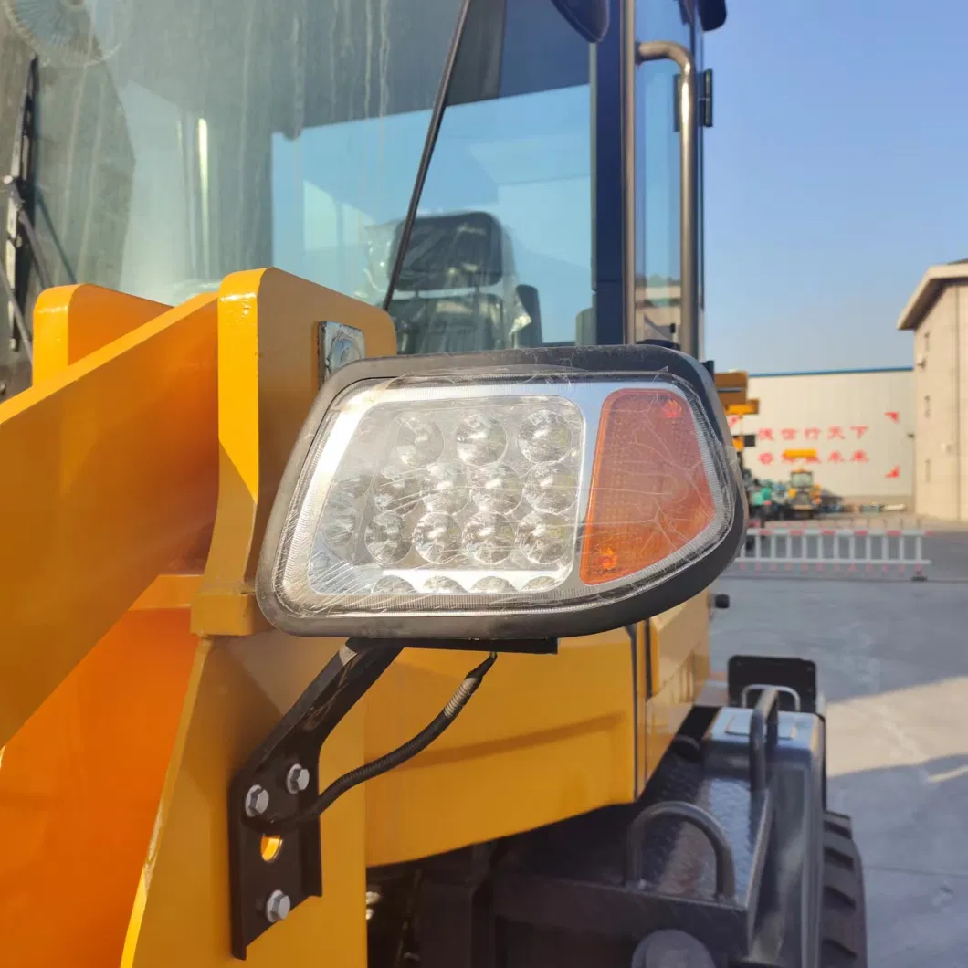 Mini Small Diesel Compact Wheel Loader with Cloased Cabin Air Conditioning Heater Solid Tyre Auto Gear Box Clamp Attachments for European Markets Quick Change