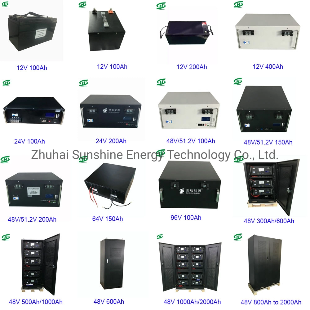 Renewable 24V/25.6V 200ah LiFePO4 Lithium Ion Battery for Solar Energy System