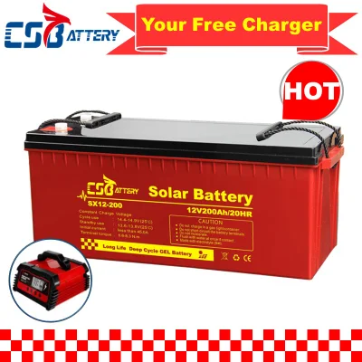 Batteria solare a batteria Csbattery da 12V 100ah/150ah/200ah Deep-Cycle-gel per VRLA/SLA/SMF/MF/AGM/ricaricabile/UPS/piombo-acido/pannello solare/alimentazione Stoccaggio/inverter/CSA