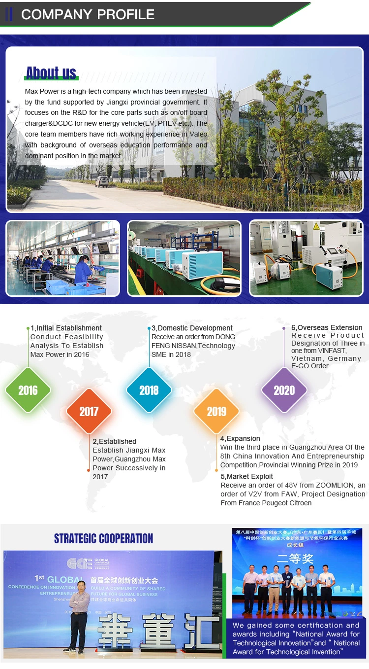 Max Power Movable Portable DC Fast EV Charger to Meet 20kw 30kw CCS2, GB/T, Chademo Charging Standard