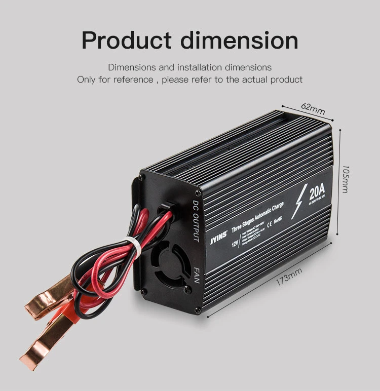 12V 20A Jyins Series-Automatic Lead Acid Battery Charger